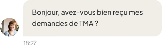 message d'une personne