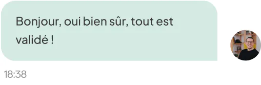 message d'une personne