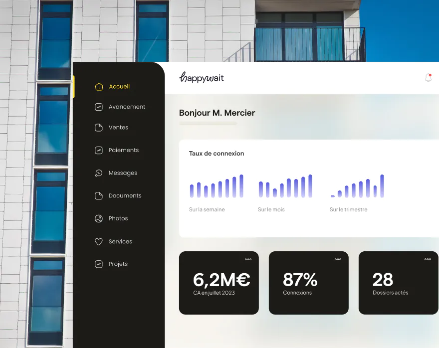 capture d'écran d'une page devant un immeuble